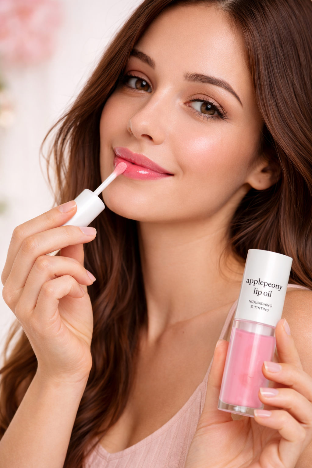 Aceite y tinte labial de manzana