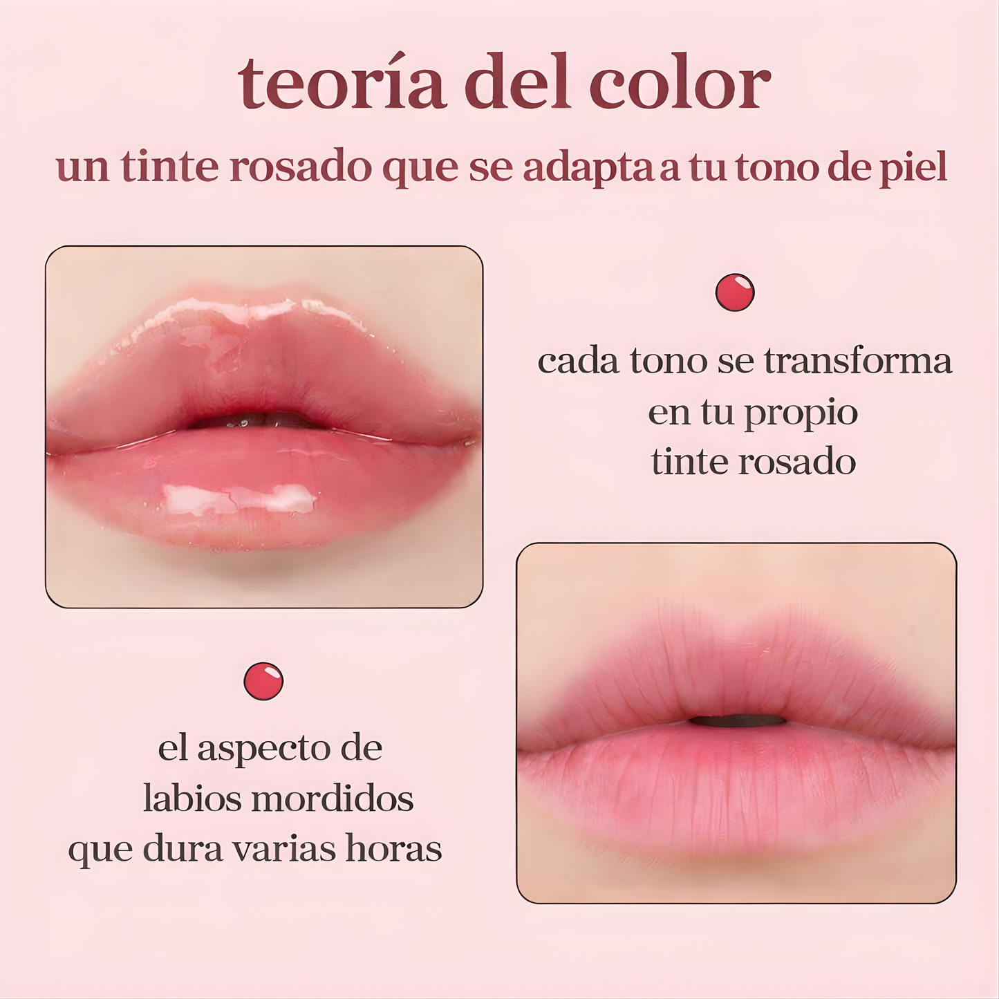 Aceite y tinte labial de manzana
